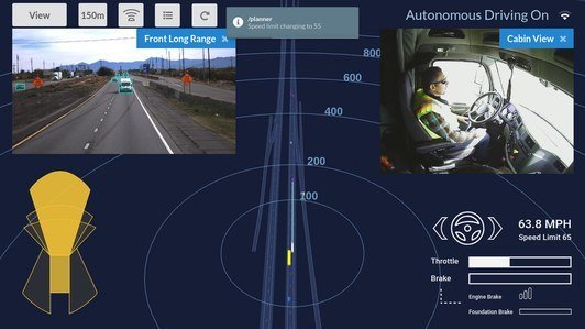 self-driving trucks interface